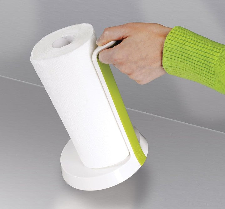 Joseph Joseph Easy-Tear Paper Towel Holder with Tearing Blade, White