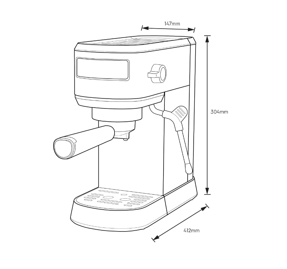 Electrolux UltimateTaste 500 E5EC1-50ST - Espresso Coffee Maker, 1.0L capacity, Stainless Steel body, 15 bar pressure, 2-in-1