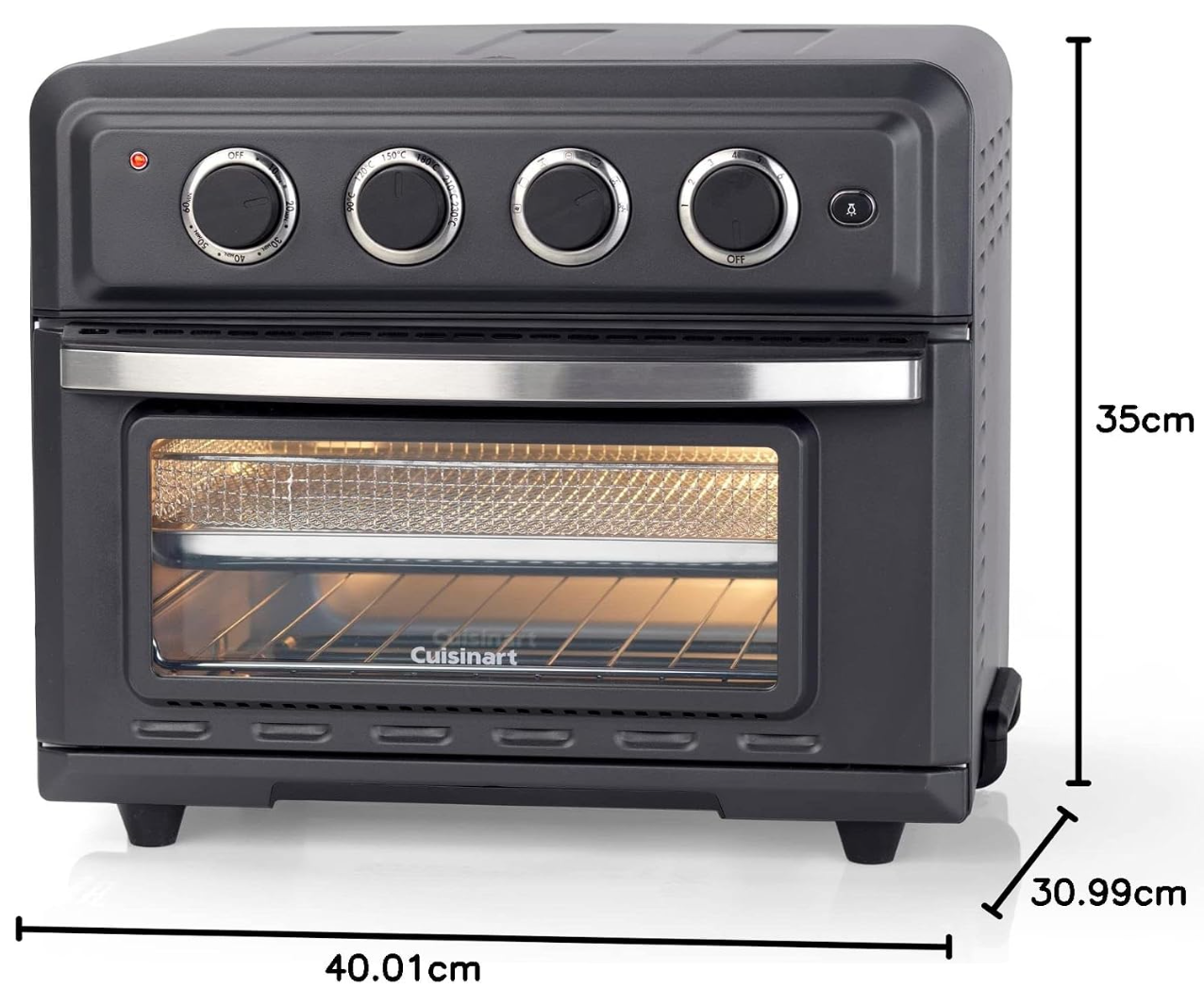 Cuisinart AIRFRYER TOASTER OVEN L31xW40xH35cm, 17L, 220-240V, 50/60Hz, 1630W, BLACK