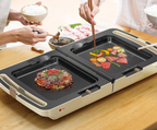 IRIS OHYAMA DPOL-301 Double-Sided Foldable Electric Grill Plate, Takoyaki Hot Plate