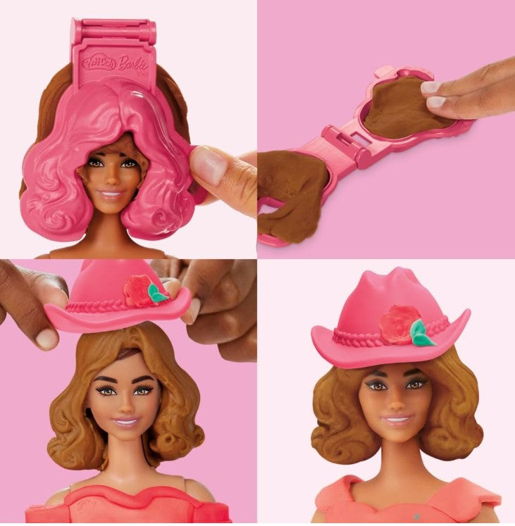 Play-Doh Barbie Florals & Fringe Doll Clothes Craft Kit, Modeling Compound with 9 Fashion Accessories, Arts & Crafts Toy for Kids Ages 5+, Pretend Play Toy