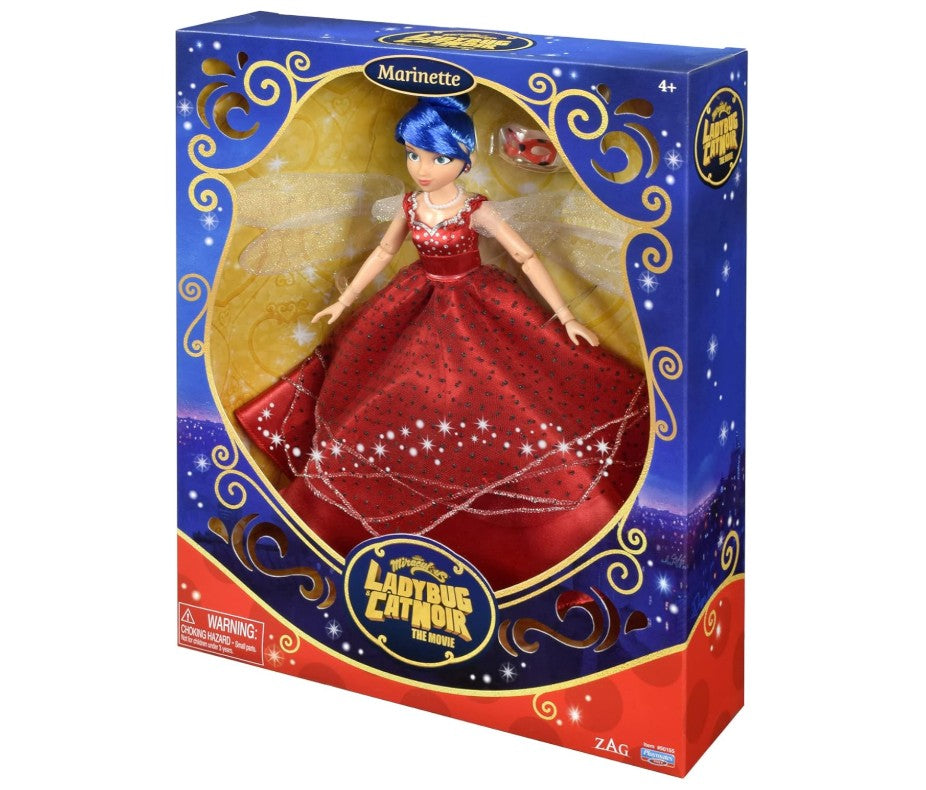 Miraculous Ladybug & Cat Noir Movie 10.5" Marinette Collector Fashion Doll with Exclusive Outfit and Removable Mask, Multicolor