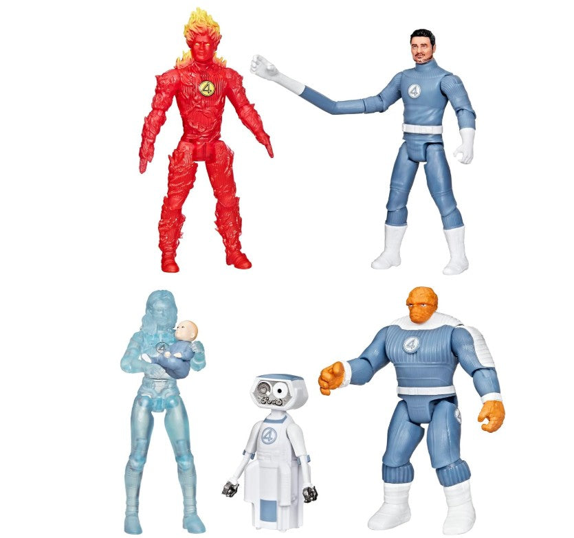 Marvel Studios The Fantastic Four Epic World of Action Marvel’s First Family Collection 6-Figure Set, 4" Super Hero Toys