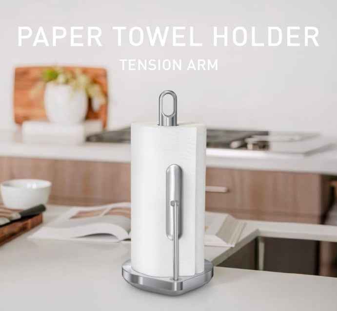 simplehuman Tension Arm Standing Kitchen Roll Holder Paper Towel Holder, Brushed Stainless Steel Secondary image