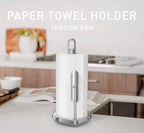 simplehuman Tension Arm Standing Kitchen Roll Holder Paper Towel Holder, Brushed Stainless Steel