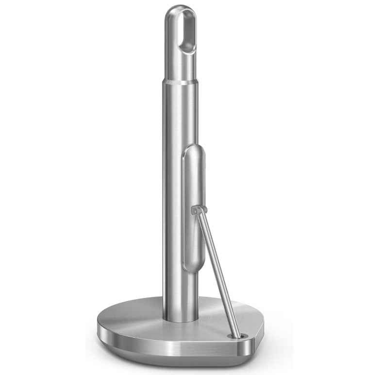 simplehuman Tension Arm Standing Kitchen Roll Holder Paper Towel Holder, Brushed Stainless Steel Main image