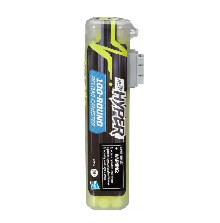 Nerf Hyper 100-Round Refill Canister - Easy Reload With 100 Official Rounds - For Use With Hyper Blasters