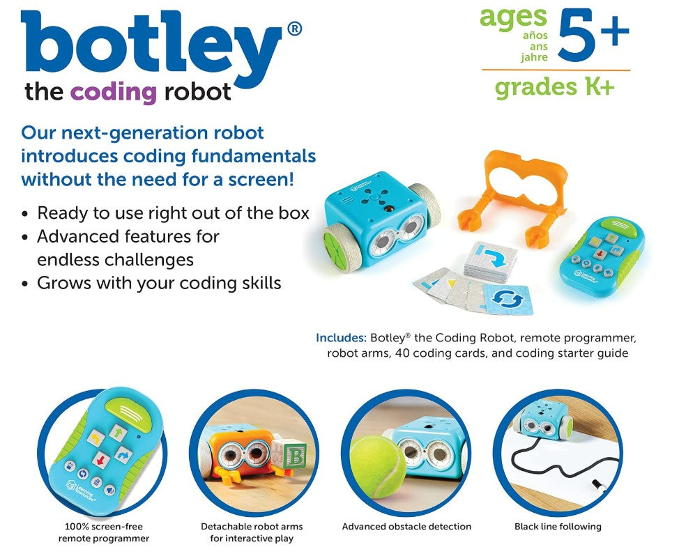 Learning Resources Botley the Coding Robot, Coding STEM Toy, 45 Piece Coding Set