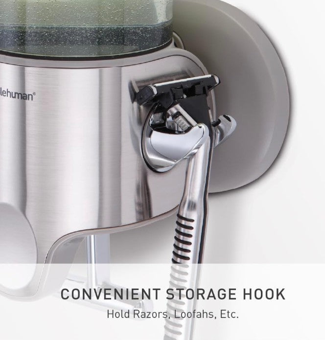 Simplehuman Shampoo and Soap Dispensers, Silver/Clear, Triple Pump, 3 x 15 fl. oz., BT1029