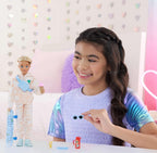 Barbie Dream Besties Doll and Accessories, Ken Posable Fashion Doll with Removable Fashions & Blonde Hair, 9 Summer & Skateboard Themed Pieces