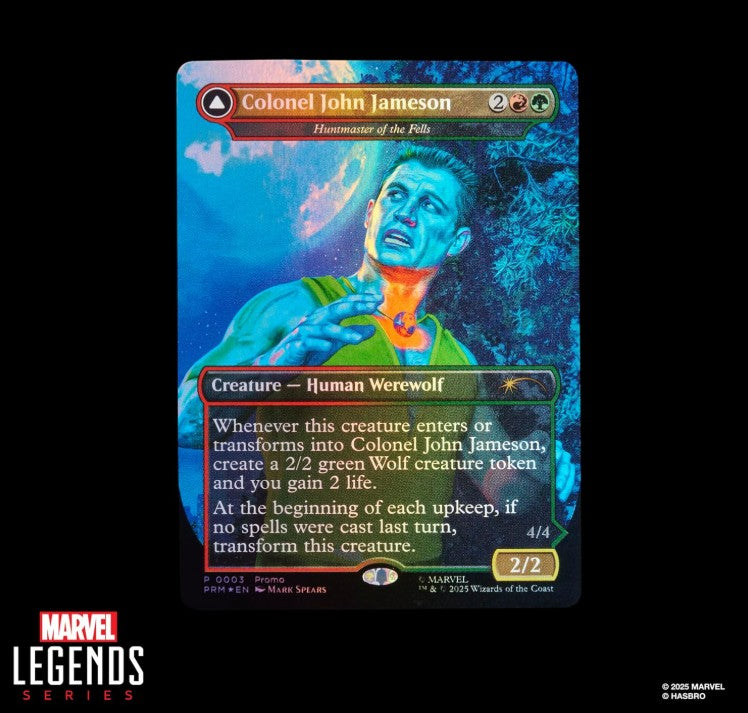 Marvel Legends Series Magic: The Gathering Man-Wolf, 6-Inch Spider-Man Action Figure Toy & Exclusive Foil Collectible Card Game Trading Card ,Marvel Legends Spider-Man 6 Inch Action Figure Magic The Gathering Wave 1 - Man-Wolf