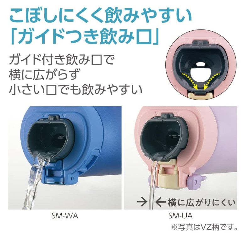 Zojirushi -UA48-AJ Water Bottle, Kids, One-Touch Stainless Steel Mug