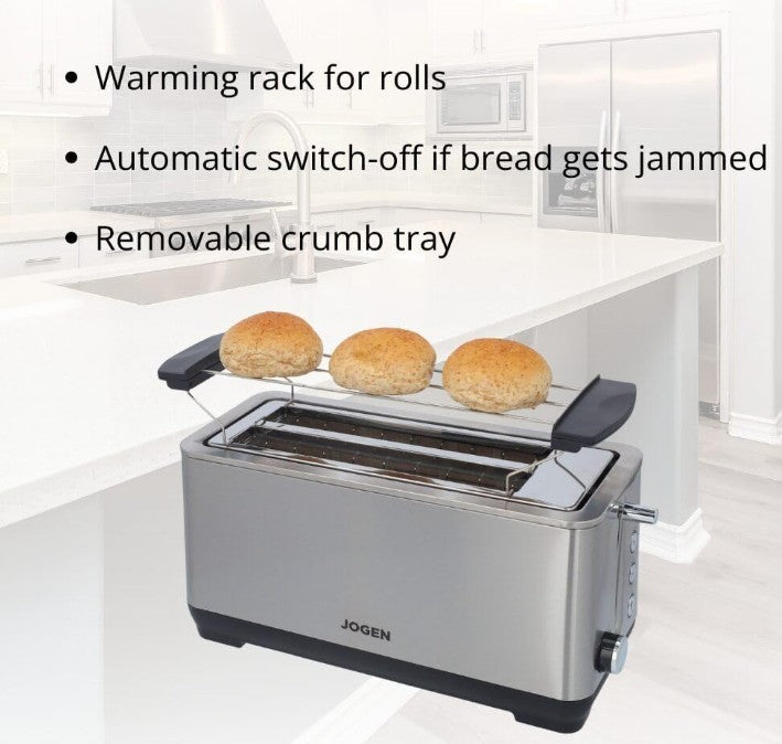Jogen BT 3214 Double Long Slot Automatic Bread Toaster, 1600W
