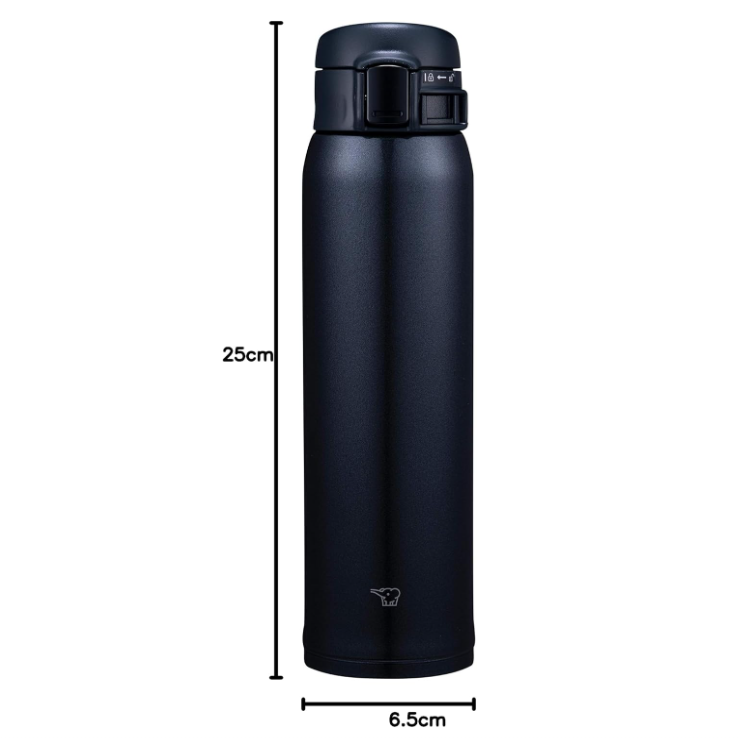 ZOJIRUSHI SMSR60EBC One Touch FlipOpen Mug 600mL Silky Black