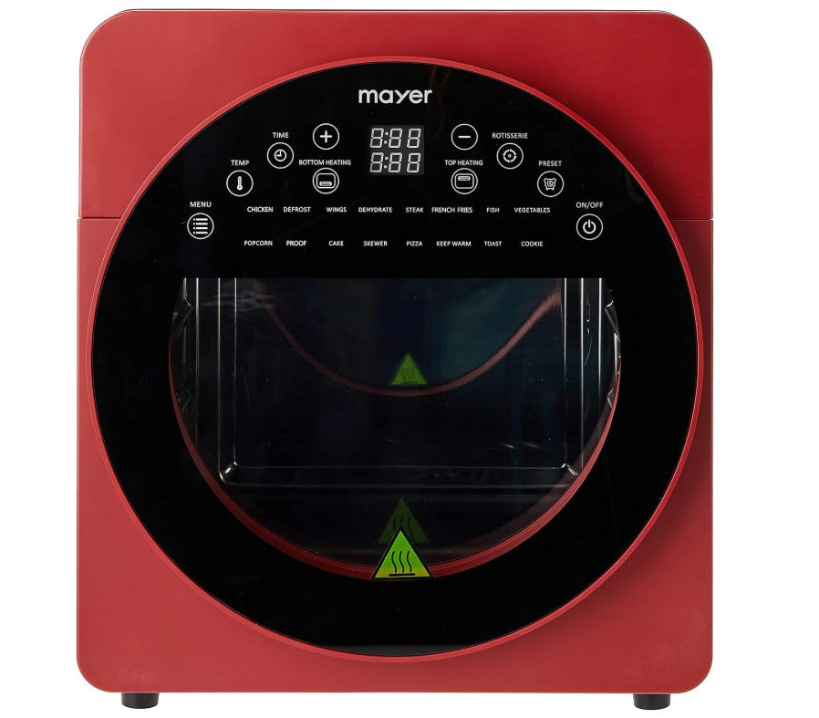 Mayer MMAO1450 Air Fryer Oven, 14.5L, 16 Preset Functions, Red