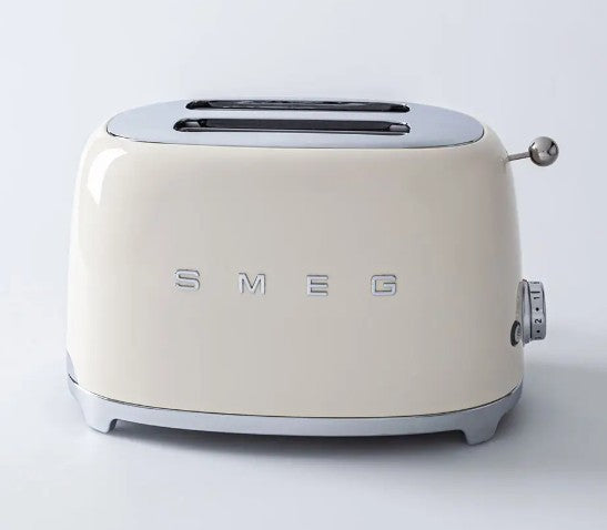 Smeg TSF01CRUK 2-Slice Toaster, Cream