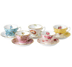 Royal Albert 40017548 100 Years 1950-1990 Teacup & Saucer Set, Multicolor, 5 Piece
