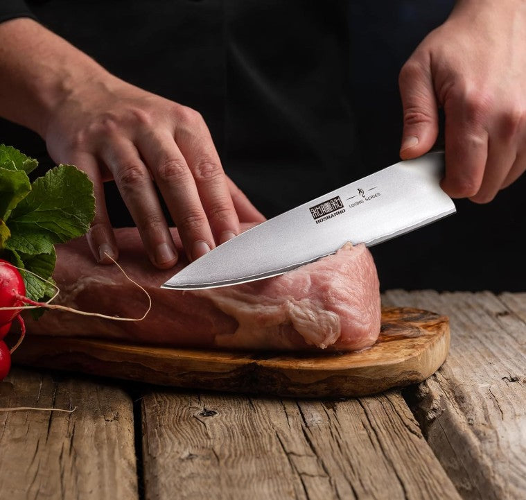 HOSHANHO Kitchen Knife in Japanese High Carbon Steel, High-Class Chef's Knife 8 inch Professional Cooking Knife, Non-slip Ultra Sharp Knives with Ergonomic Handle
