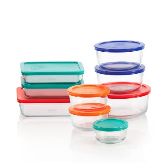Pyrex 18 Piece Simply Store Food Storage Set, Clear