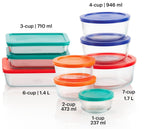 Pyrex 18 Piece Simply Store Food Storage Set, Clear