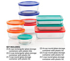 Pyrex 18 Piece Simply Store Food Storage Set, Clear