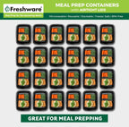 Freshware Meal Prep Containers [150 Pack] 1 Compartment Food Storage Containers with Lids, Bento Box, BPA Free, Stackable, Microwave/Dishwasher/Freezer Safe (28 oz)