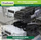 Freshware Meal Prep Containers [150 Pack] 1 Compartment Food Storage Containers with Lids, Bento Box, BPA Free, Stackable, Microwave/Dishwasher/Freezer Safe (28 oz)