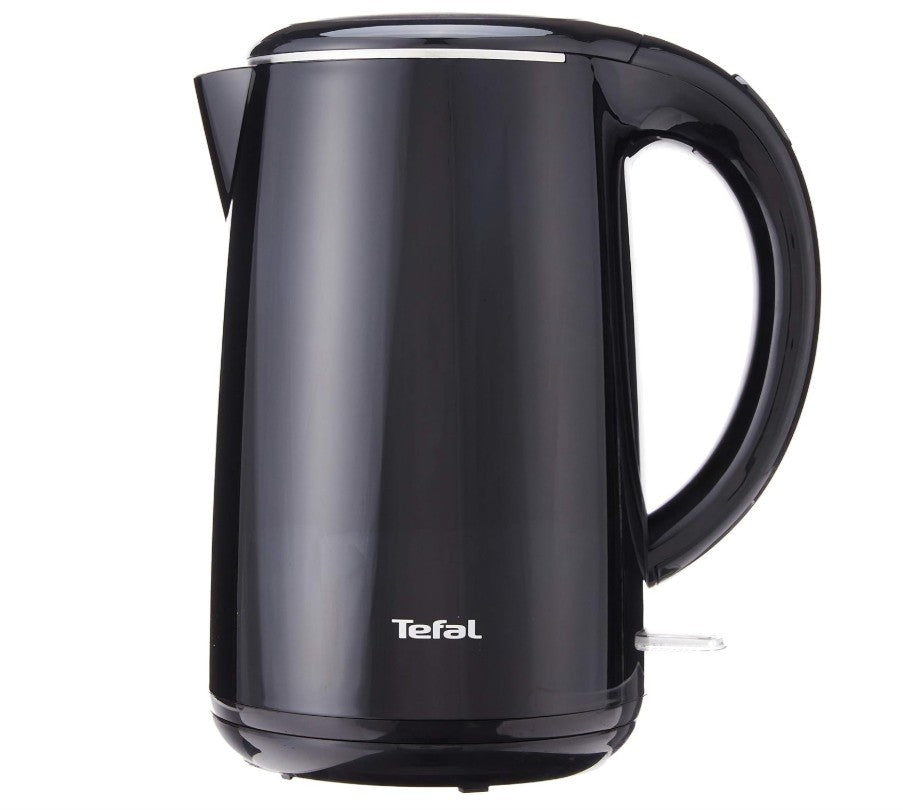 Tefal Safe’Tea KO2608 - Electric Kettle, 1800W - 2150W, 1.7L Capacity, External Plastic Body, Double Layer Heat Protection, Black