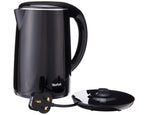 Tefal Safe’Tea KO2608 - Electric Kettle, 1800W - 2150W, 1.7L Capacity, External Plastic Body, Double Layer Heat Protection, Black