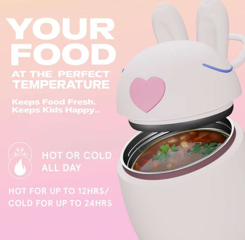 Asobu Bestie Bunny Food Container, 600ML