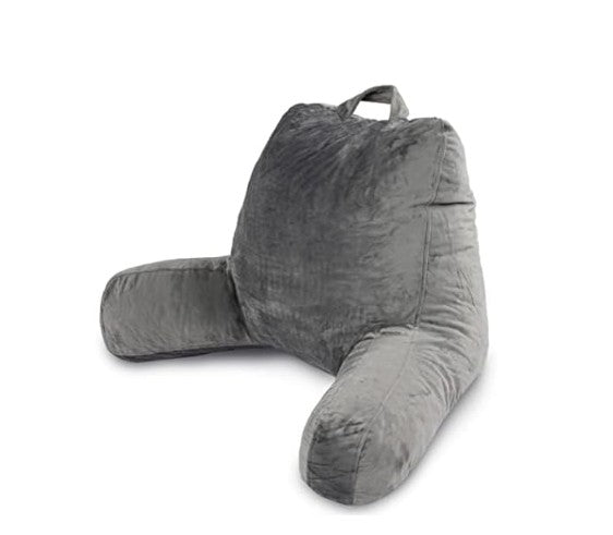 Milliard Reading Pillow with Shredded Memory Foam, Large Adult Backrest with Arms, Back Support for Sitting Up in Bed with Washable Cover (Sit up Pillow)