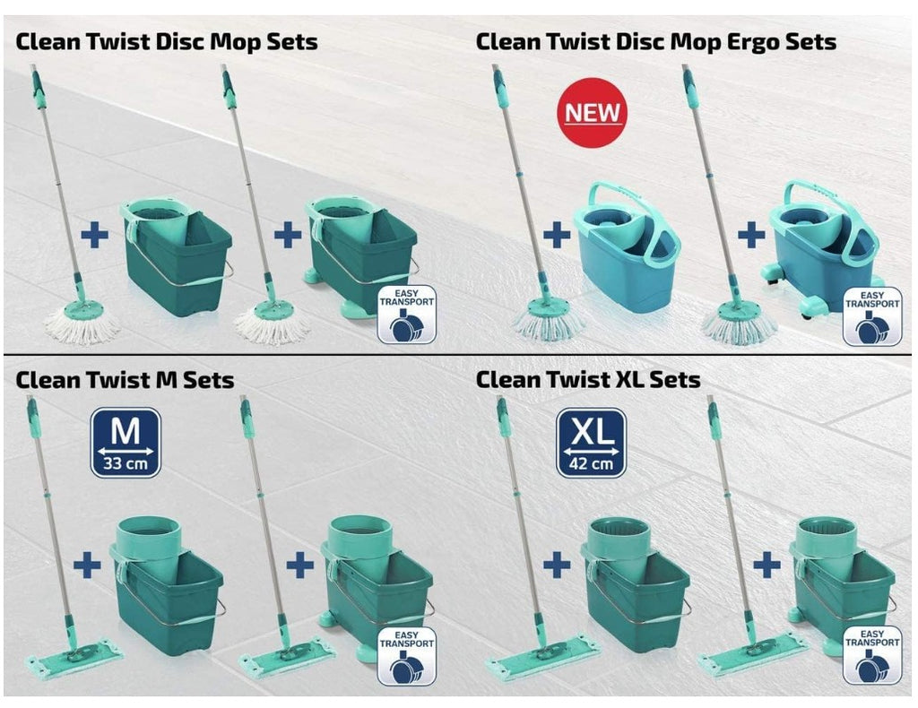 Leifheit Wischsystem Twist Floor mop, 9,7 x 8 x 44cm, Turquoise