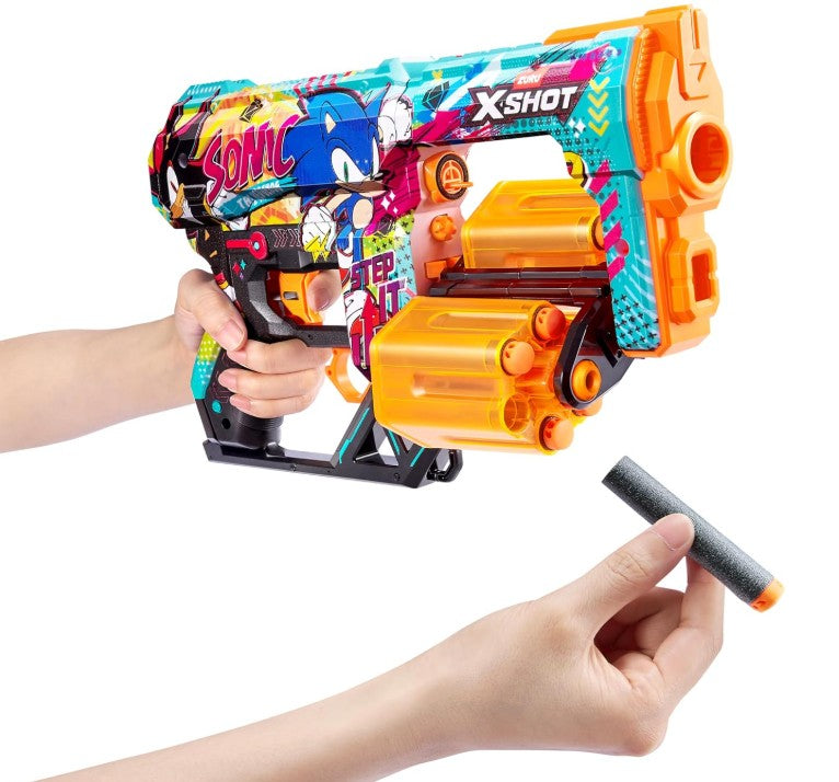 XSHOT Skins Dread Foam Dart Blaster (12 Dart) by ZURU x Sonic The Hedgehog Toy Foam Dart Blaster for Kids, Teens, Adults Secondary image