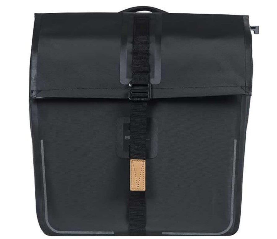 Basil Urban Dry MIK Double Pannier Bag, Matt Black, 50 Litre