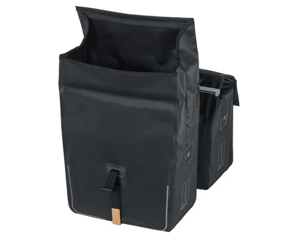 Basil Urban Dry MIK Double Pannier Bag, Matt Black, 50 Litre