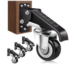 SPACECARE Heavy Duty Retractable Casters 600 Lbs Capacity Set of 4 Adjustable Stepdown Wheels or Workbenches Tables and Equipments,Side Mounted