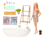 Barbie Doll & Bathtub Playset, Blonde, Confetti Soap & Accessories