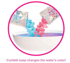 Barbie Doll & Bathtub Playset, Blonde, Confetti Soap & Accessories