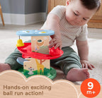 Fisher-Price Wood Baby Toy Treehouse Ball Run, 2-Piece Wooden Activity for Developmental Play Infants & Toddlers Ages 9+ Months