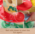 Fisher-Price Wood Baby Toy Treehouse Ball Run, 2-Piece Wooden Activity for Developmental Play Infants & Toddlers Ages 9+ Months