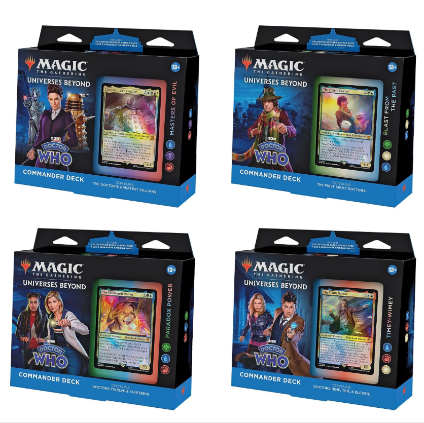 Magic The Gathering Doctor Who Commander Deck Display 4 Decks