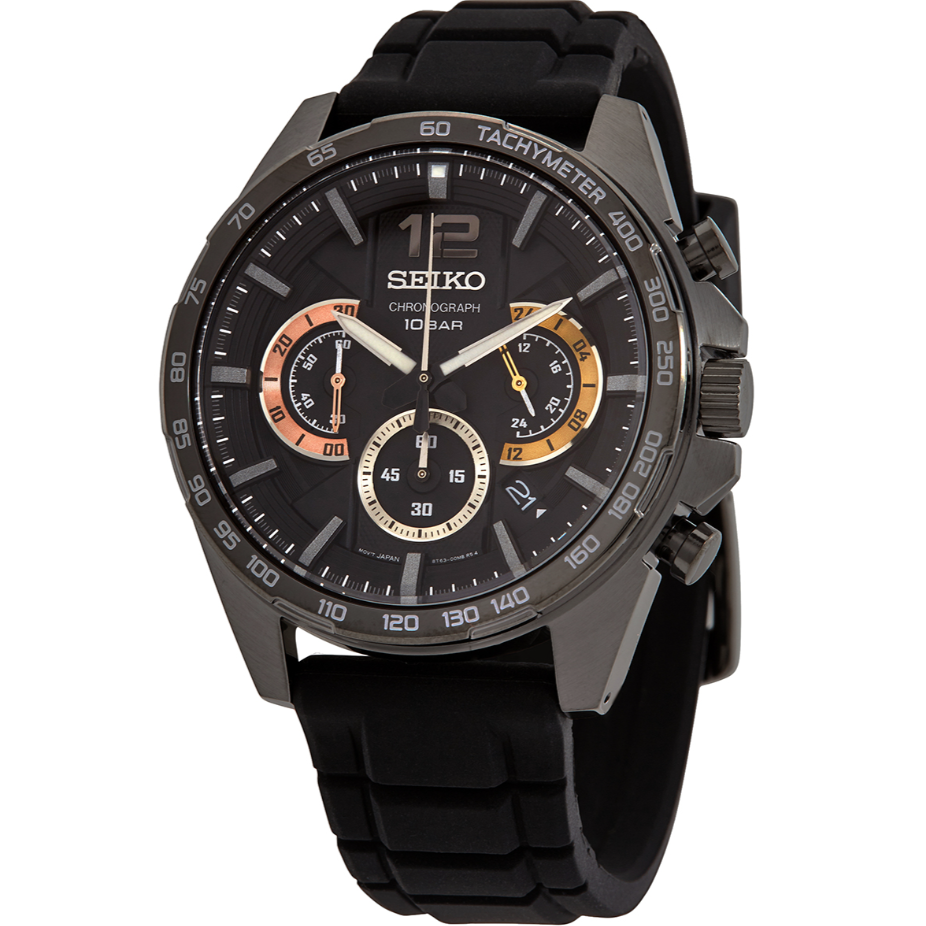 Seiko SSB349P1 Conceptual Chronograph Quartz Black Dial Mens Watch