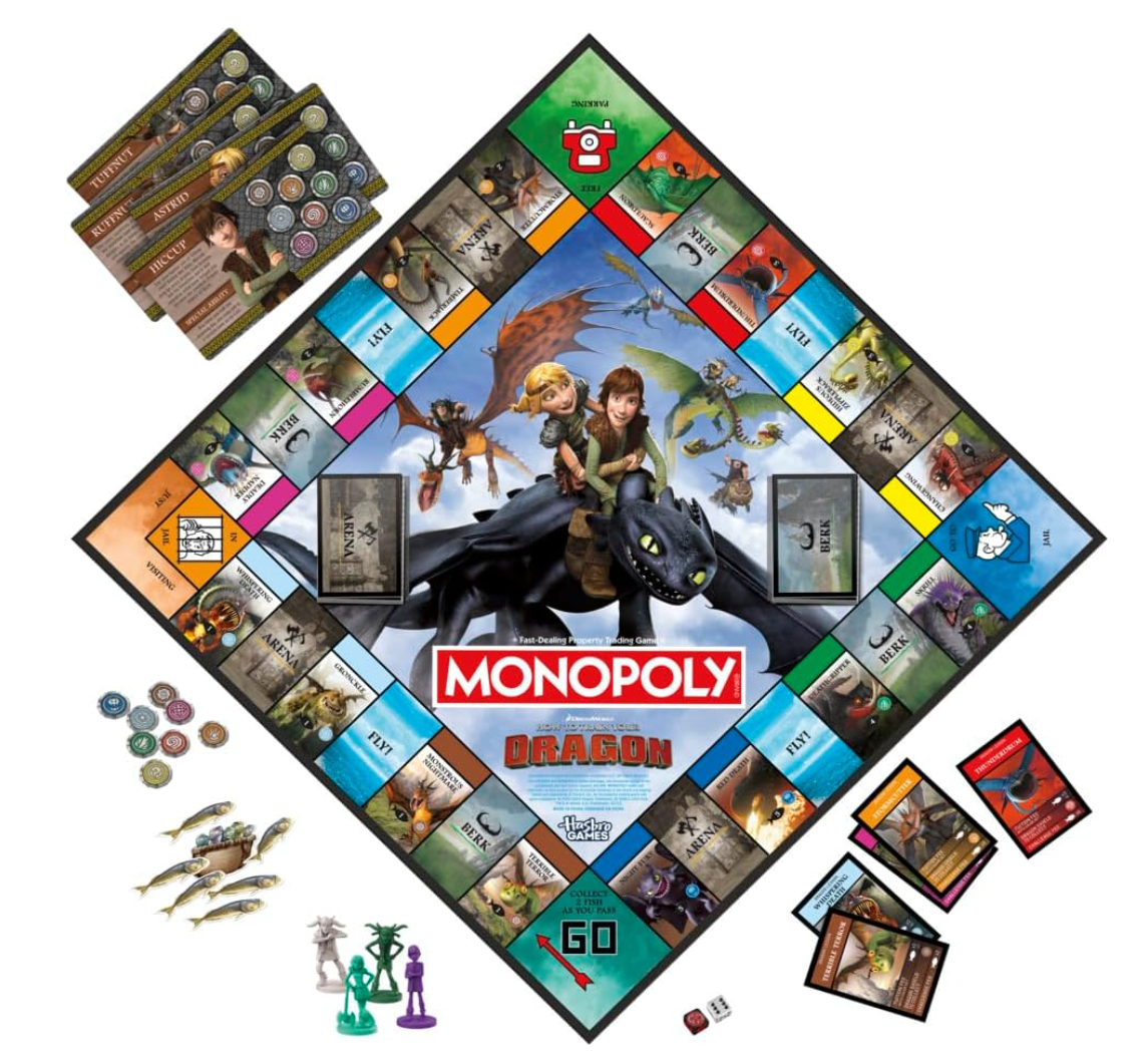 Hasbro Gaming DreamWorks How to Train Your Dragon Edition Monopoly Board Game