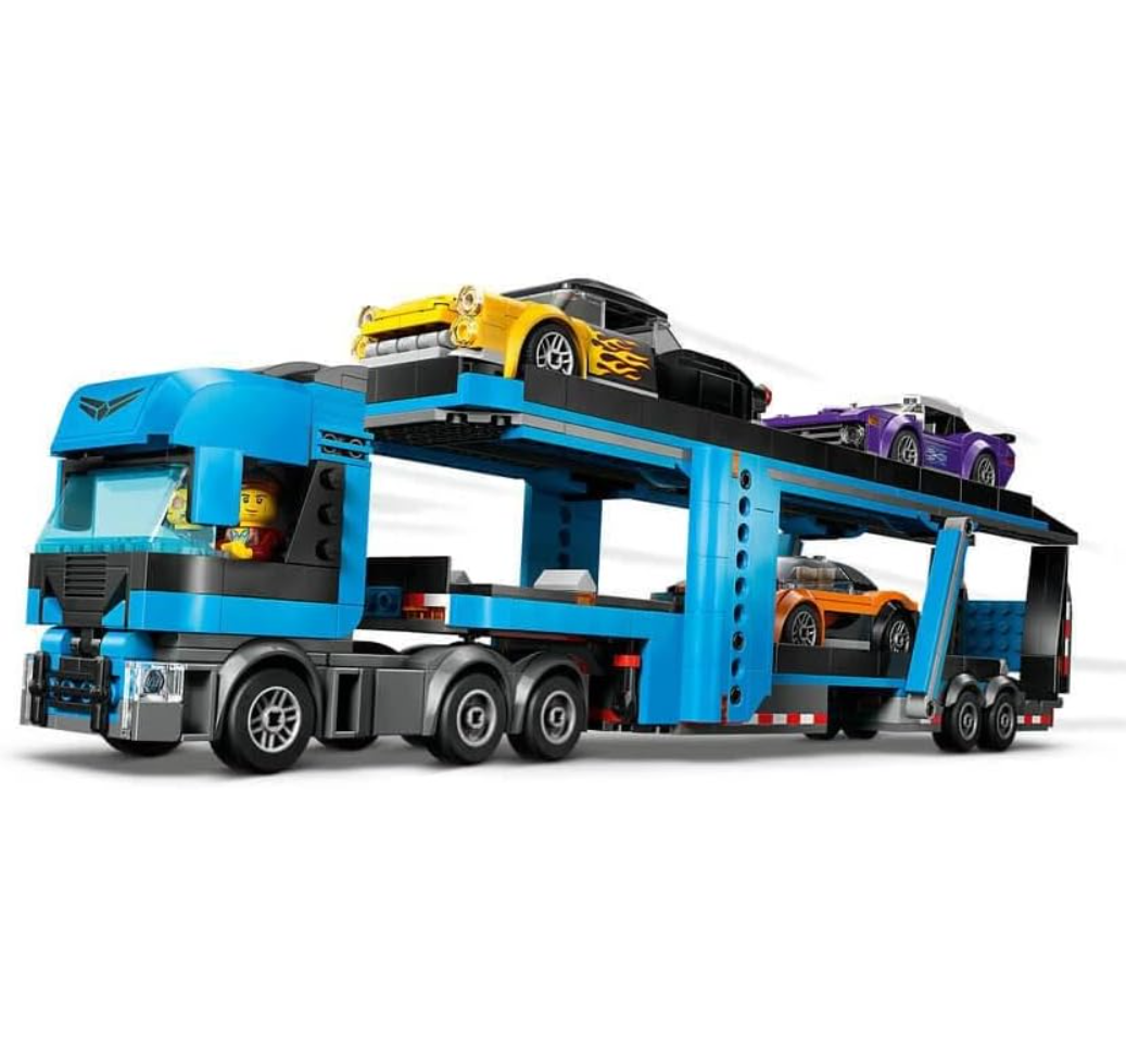 LEGO City Car Transporter Truck with Sports Cars Playset, 4 Vehicle Toys Secondary image