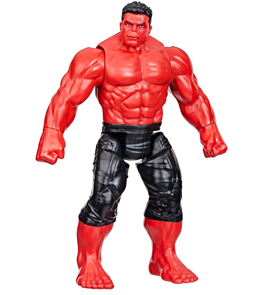 Marvel Studios Captain America Brave New World, Titan Hero Series, 12-Inch Deluxe Red Hulk Action Figure