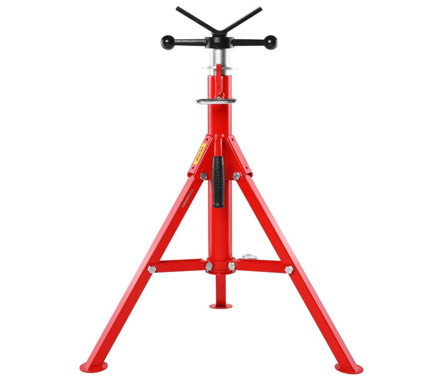 VEVOR Mophorn V Head Pipe Stand Adjustable Height 28-52 Inch, Jack Stands 2500 LB. Capacity,Folding Portable 1/2 to 12 Inch Supporting,Steel
