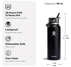 Hydro Flask WIDE FLEX STRAW CAP 40OZ, MOONSHADOW