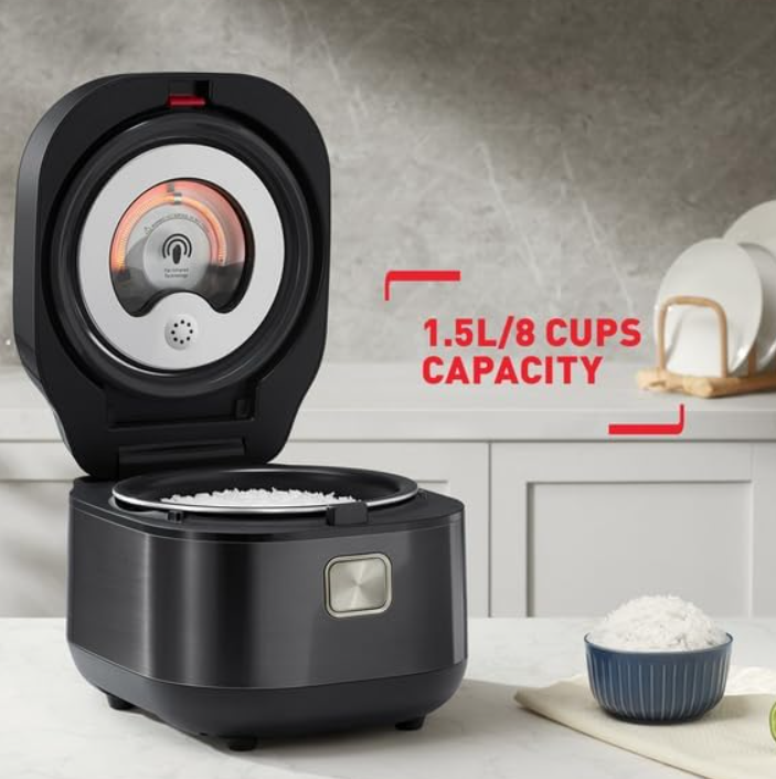 Tefal Far Infrared RK8868 - Rice Cooker, 1450W, Induction Heating technology, Fuzzy Logic with Spherical Pot, 1.5L, 13 cooking progams, Black