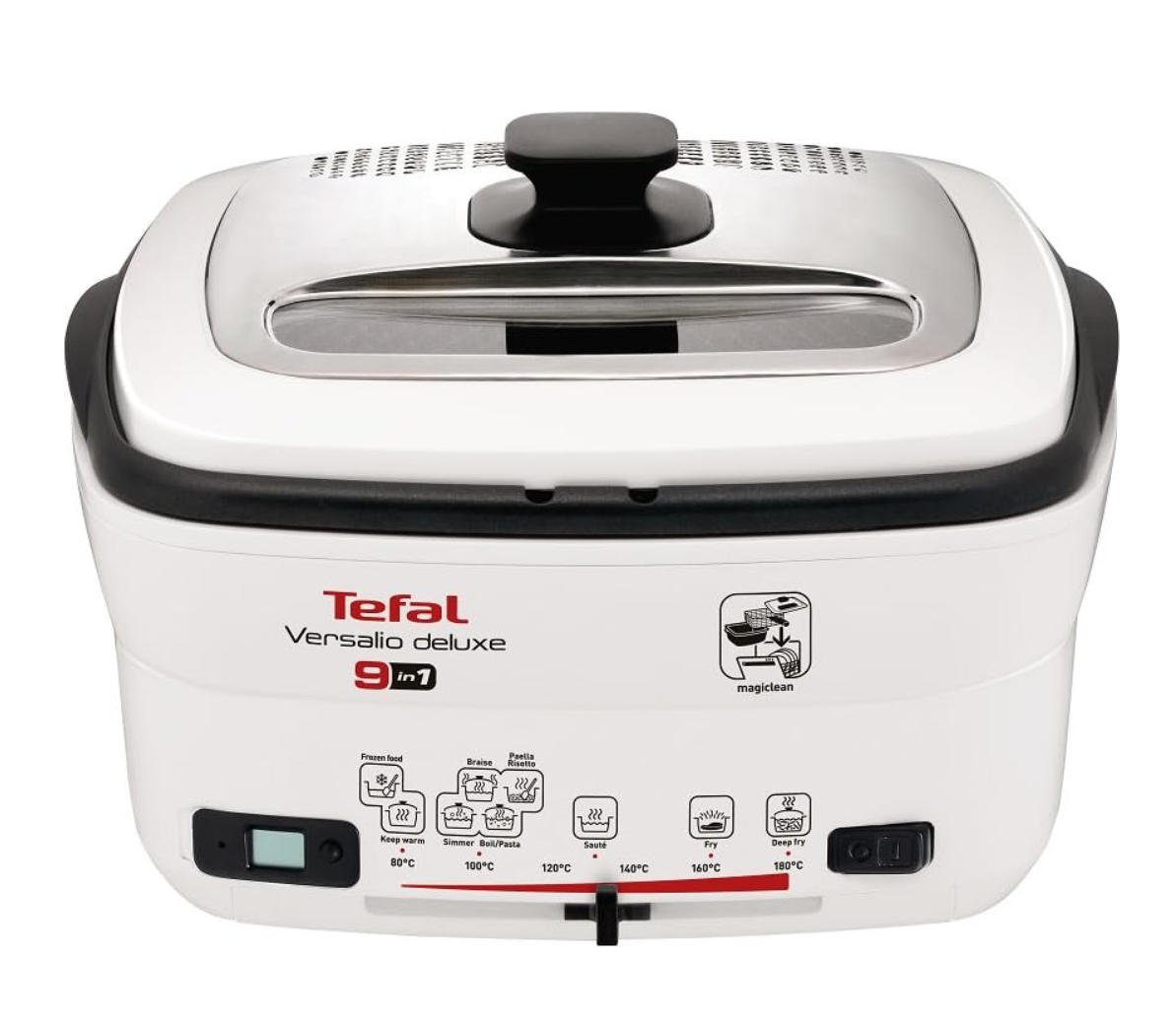 Tefal Versalio Deluxe FR4950-9-in-1 Multi-Cooker, 1460-1600W, 1kg Food Capacity, 80-180 degree adjustable temperature, 9 programs, White and Metal Secondary image
