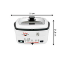 Tefal Versalio Deluxe FR4950-9-in-1 Multi-Cooker, 1460-1600W, 1kg Food Capacity, 80-180 degree adjustable temperature, 9 programs, White and Metal